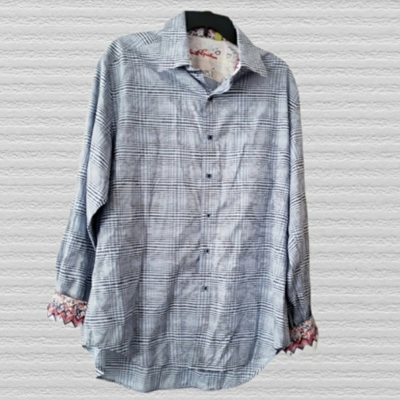Robert Graham flip cuff longe sleeve shirt XL - Picture 1 of 11